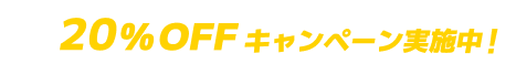 今だけ20%OFF！